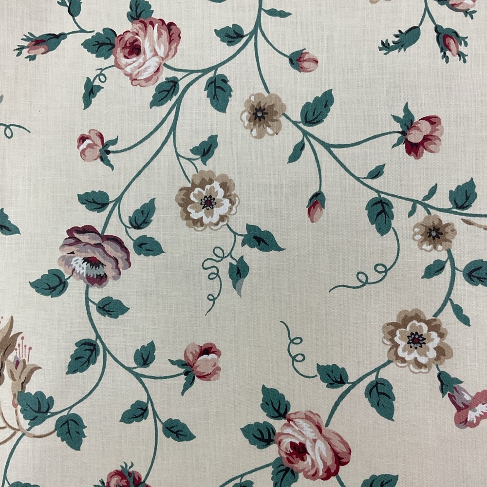 Vintage floral cotton fabric by Waverly a division of Schumacher 126” L x 56” W